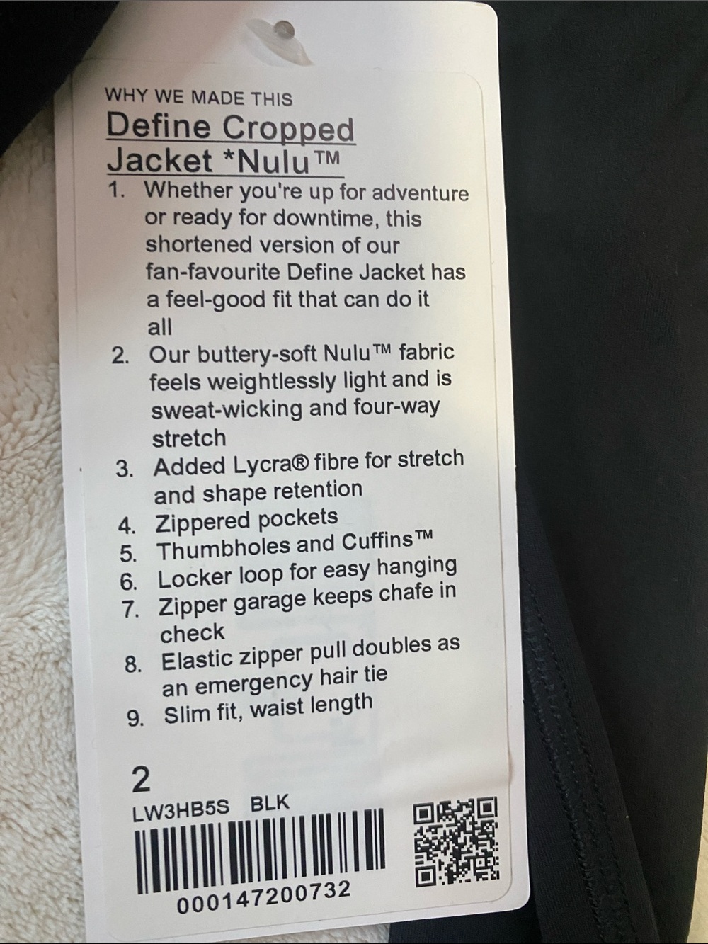lululemon athletica Black Zip-Up Jacket and High-Waist Cropped Leggings Set - Picture 2 of 5